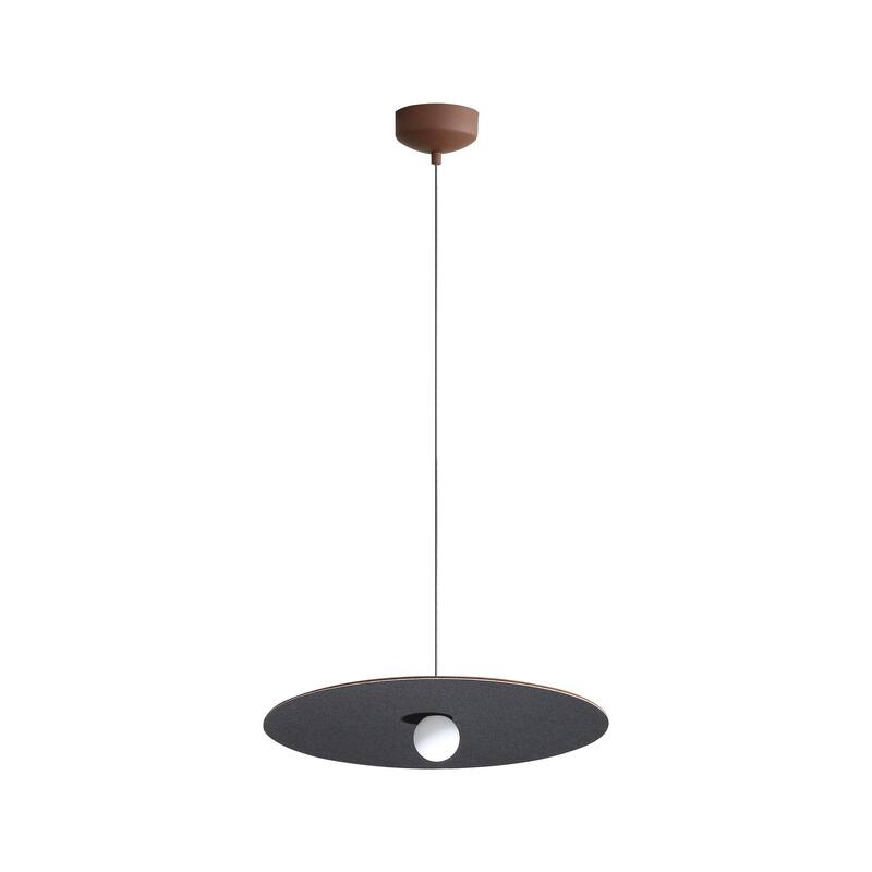 Faroe 24" LED Pendant in Coffee/Black - Brown