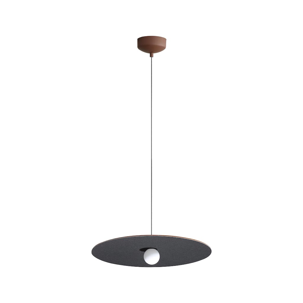 Faroe 24" LED Pendant in Coffee/Black - Brown