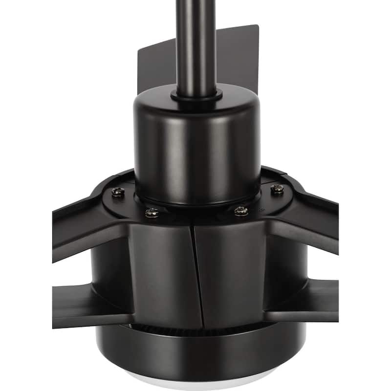 Belen Collection 60-in Three-Blade Matte Black Modern Ceiling Fan with Matte Black Blades - 60 in x 60 in x 13.5625 in