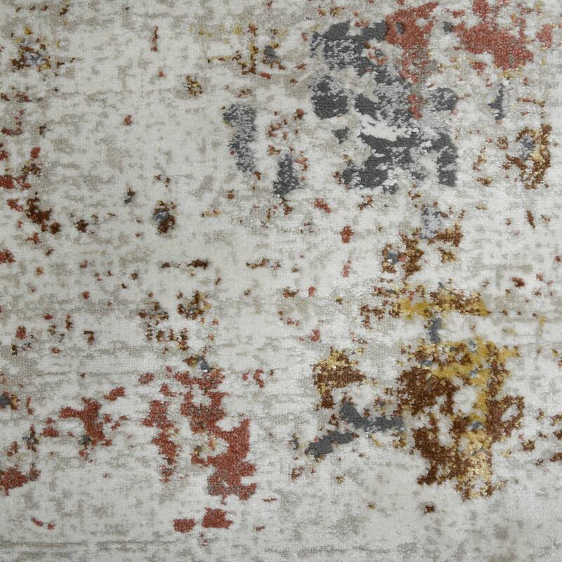 Sylvia Cherene Red Polyester Blend Performance Area Rug