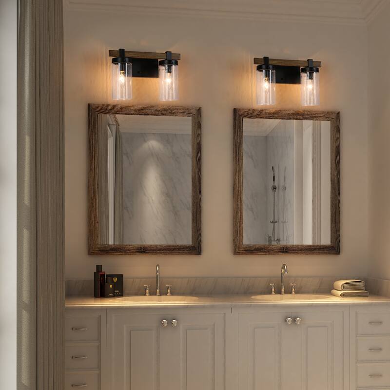 Fora Modern Farmhouse Glass Bathroom Vanity Light Dimmable Wall Sconce