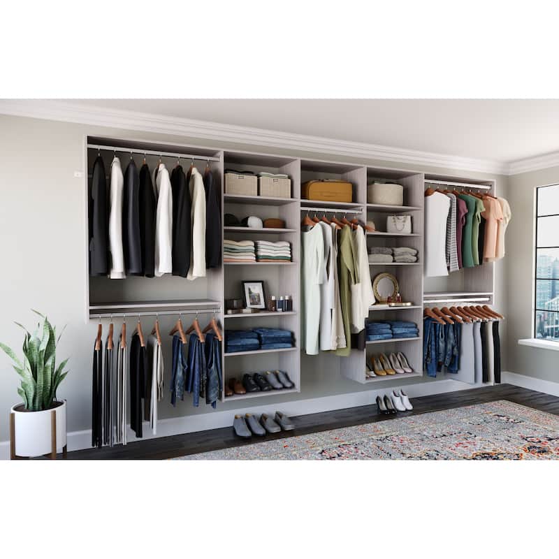 Easy Track 12 Ft. W. Basic Shared Laminate Closet Kit