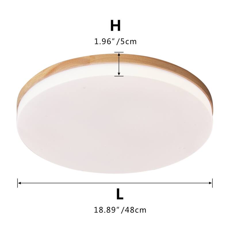 Modern Beige 1-Light Circle LED Flush Mount Ceiling Lighting Fixture