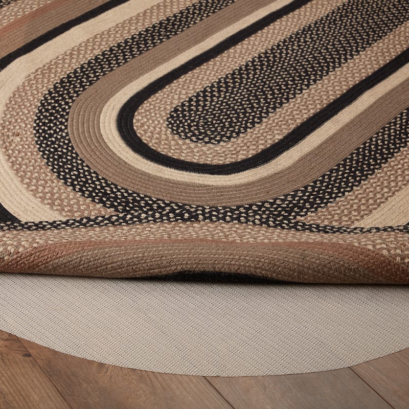 Sawyer Mill Charcoal Jute Rug Oval w/ Pad 60x96