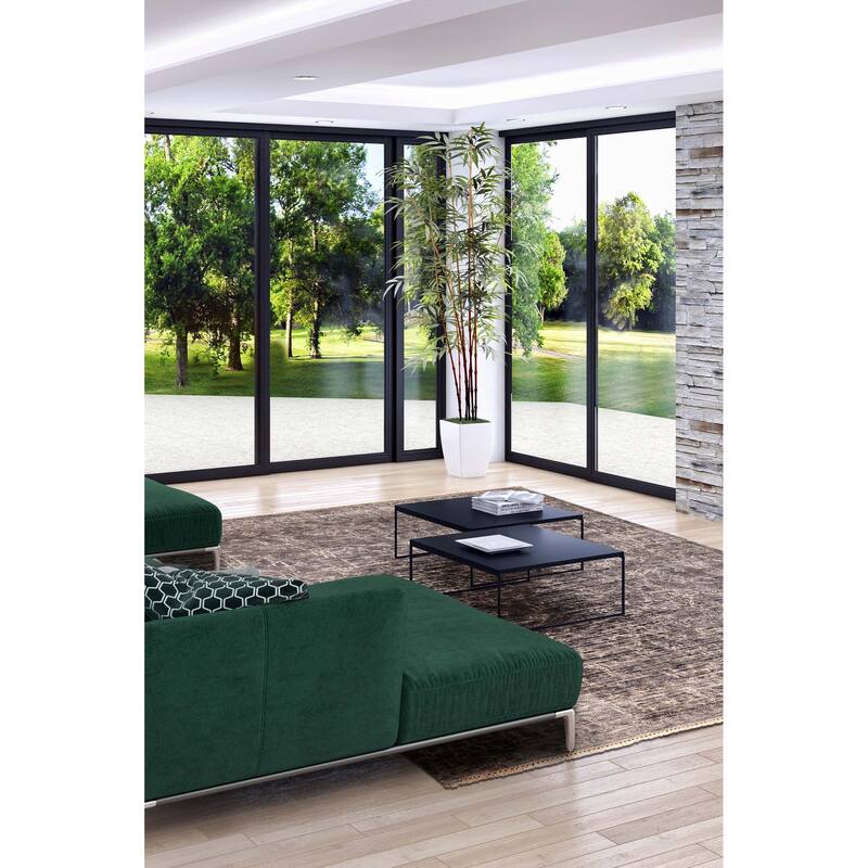 ECARPETGALLERY Hand-knotted Finest Oushak Dark Grey Wool Rug - 6'2 x 8'9