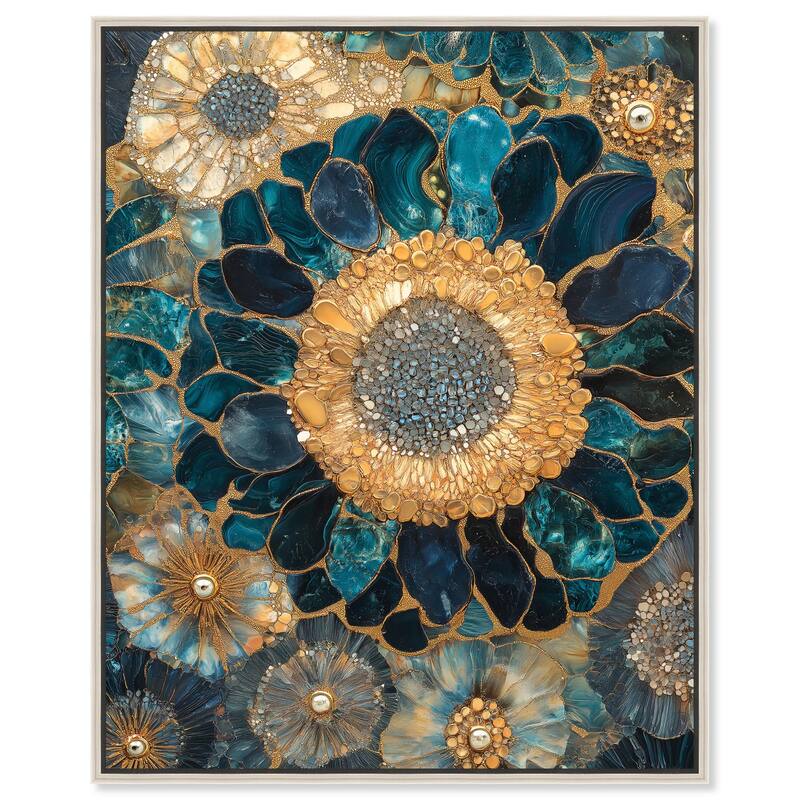 Opulent Geode II Canvas by Art Remedy - Silver - 20" x 24"