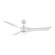 preview thumbnail 3 of 17, Fanimation Klear 56 inch Indoor/Outdoor Smart Ceiling Fan with LED CCT Select Light Kit and Remote - Matte White