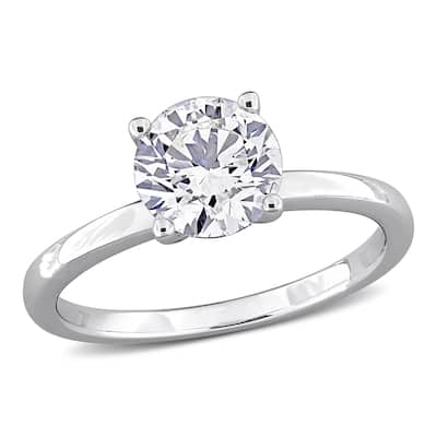 1 1/2ct TW Lab-Grown Diamond Solitaire Engagement Ring in 10k White Gold