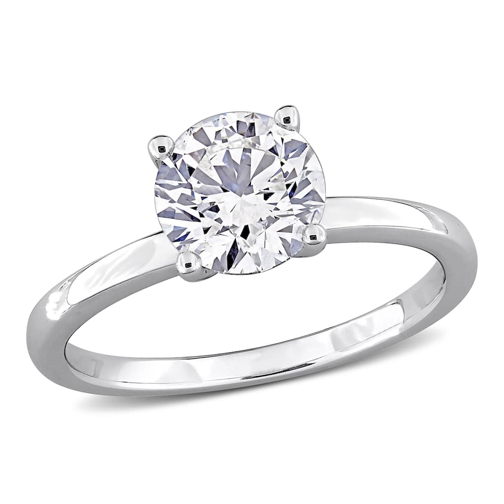 Miadora 1 1/2ct TW Lab-Grown Diamond Solitaire Engagement Ring 10k White Gold