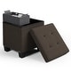 preview thumbnail 132 of 192, Empyrean Tuffted Folding Foot Rest Storage Ottoman Bench with Storage Bins