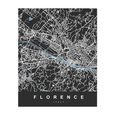 Florence Tuscany Italy Florence Italy City Map Maps Art Print/Poster ...