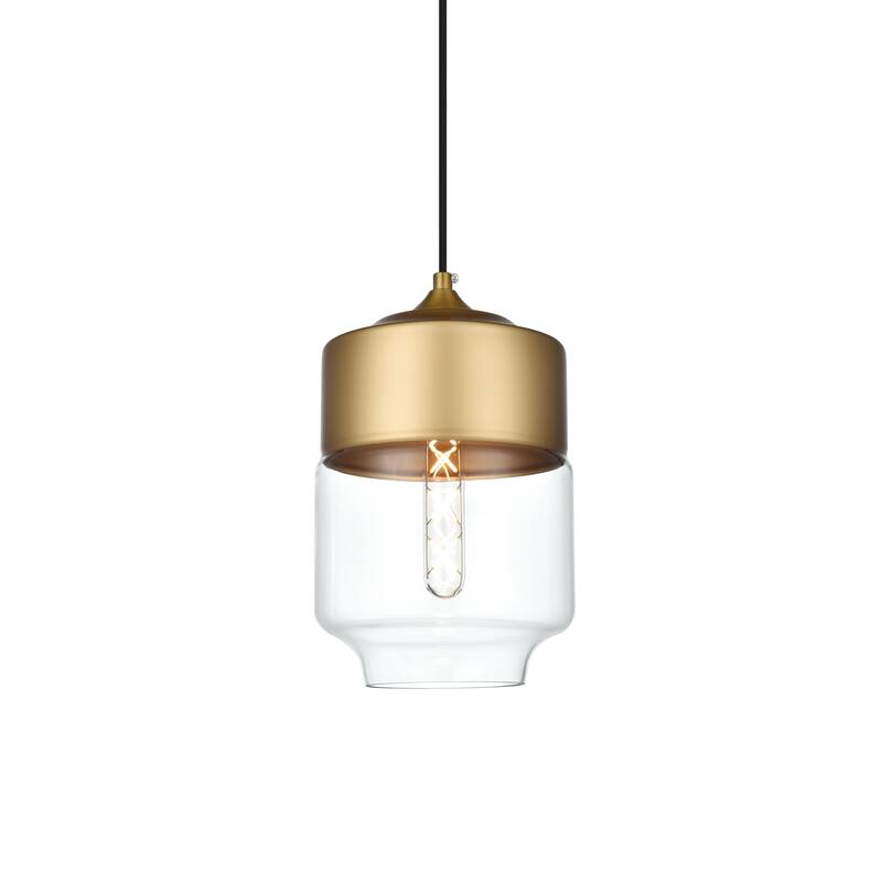 1-Light Pendant with 7 inch Clear Glass