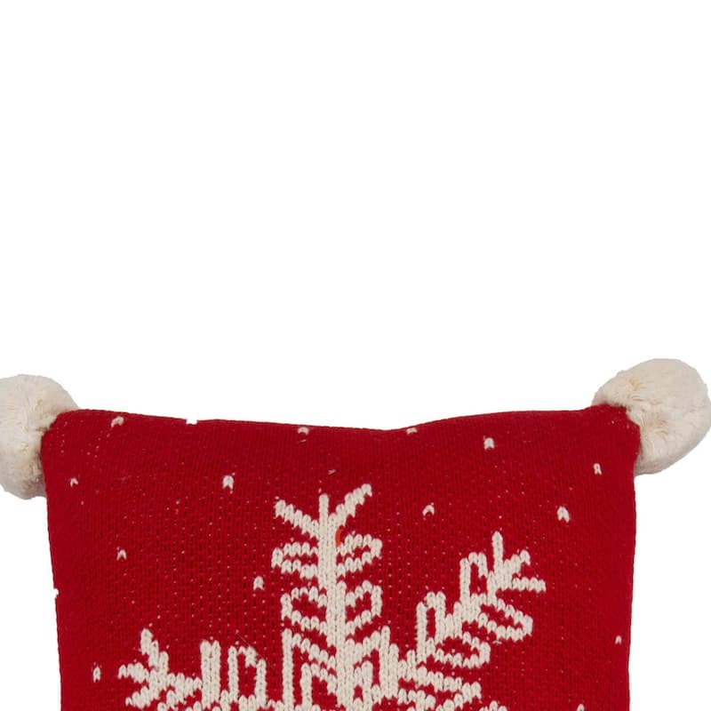 Snowflake Christmas Throw Pillow, 10" x 10"