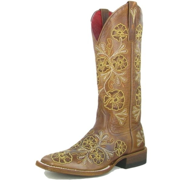 Macie Bean Western Boots Womens Cowboy Floral Josephine Whiskey Overstock 15417817