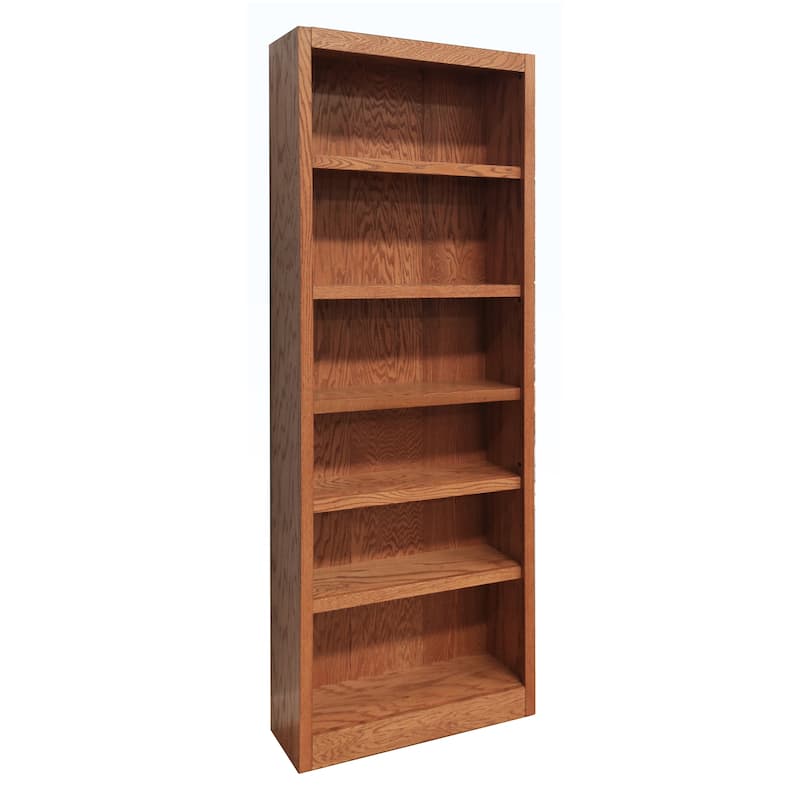 Concepts in Wood 6 Shelf Wood Bookcase, 84 inch Tall
