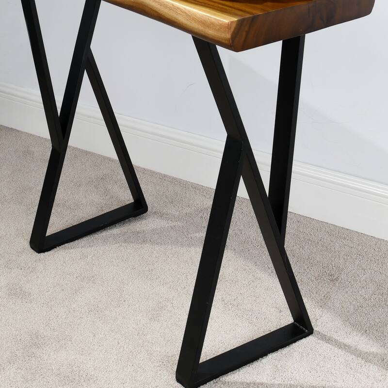 Natural Wood Rectangle Coffee Console Table