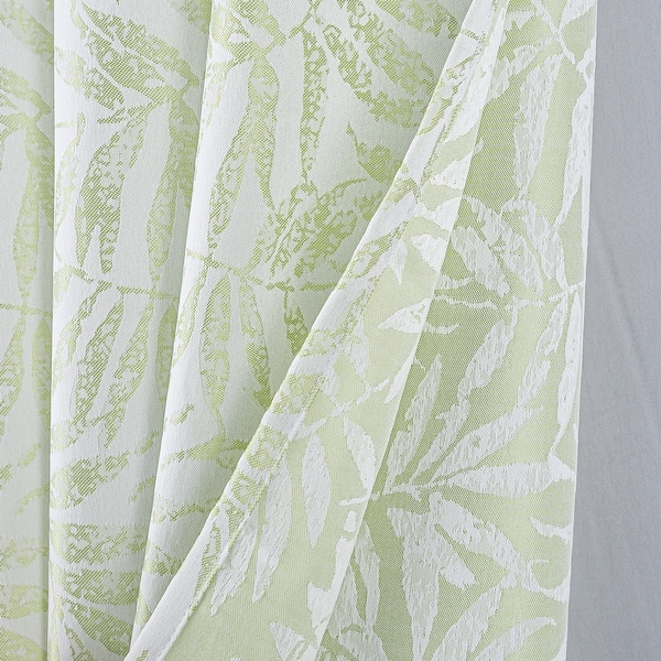 Liana Leaves Woven Jacquard Window Curtain