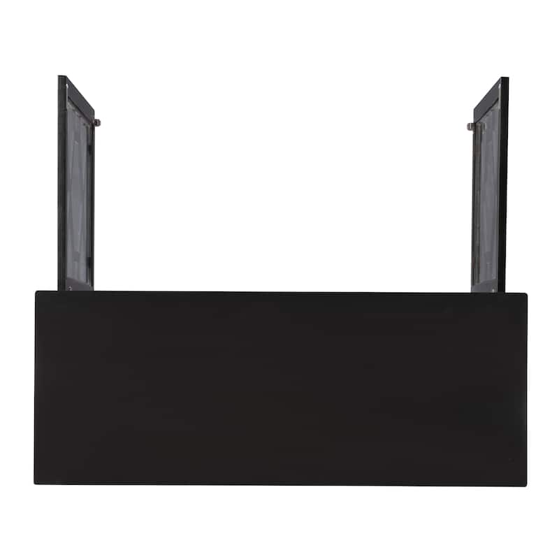 Linon Ava Black Large Cabinet