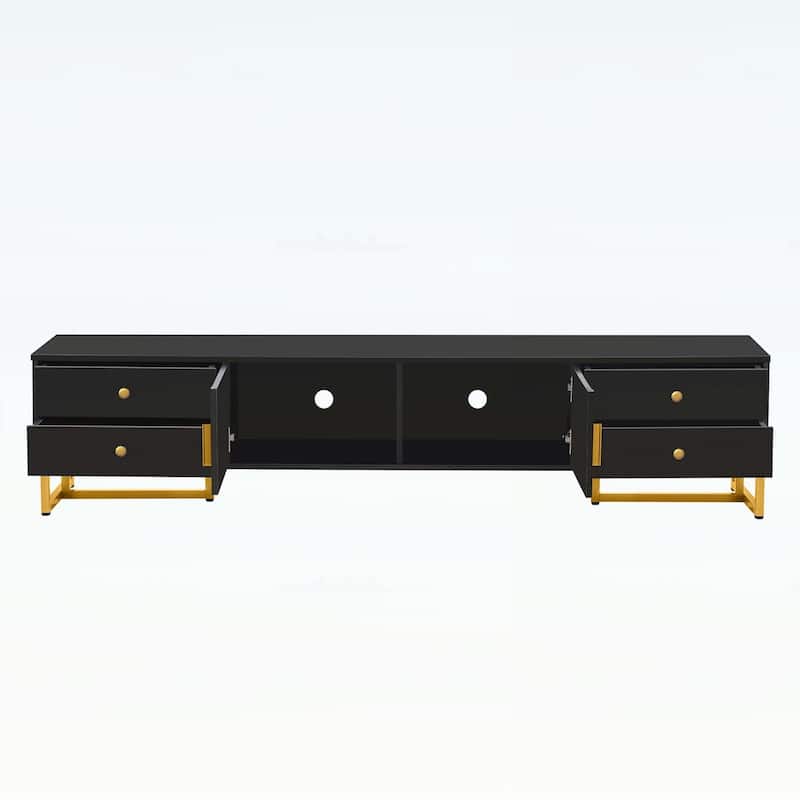Modern TV Stand with Storage,Living Room Media Console Cabinet