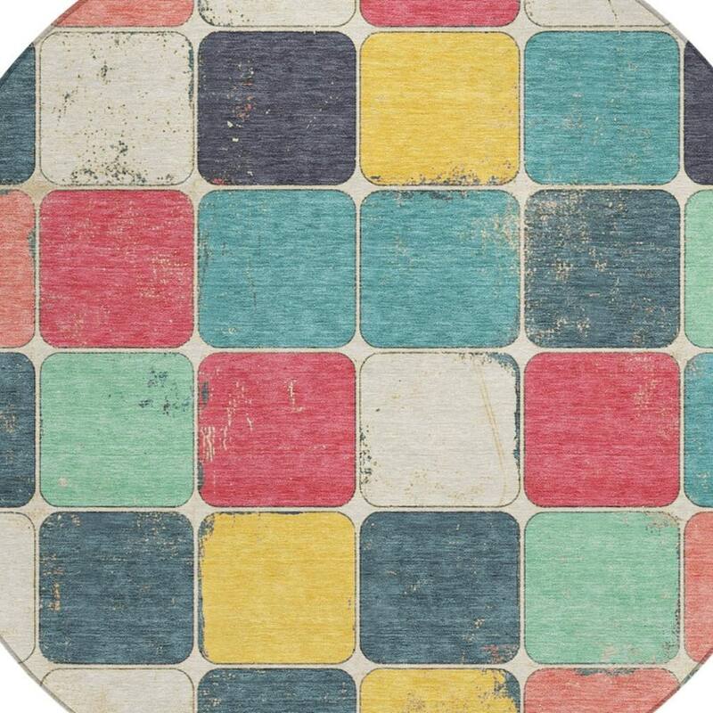 HomeRoots Geometric Transitional Rectangle Outdoor Rug