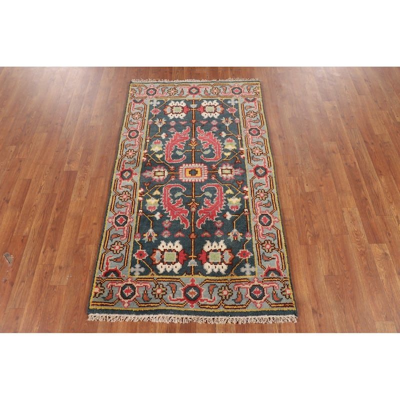 Oushak Oriental Foyer Rug Hand-Knotted Wool Carpet - 2'11"x 5'0"