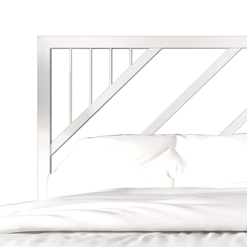 CraftPorch Classic Geometric Slat Metal Platform Bed