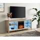 preview thumbnail 14 of 43, Wood Fireplace TV Stand for 75 Inch TV Entertainment Center, 70 Inch