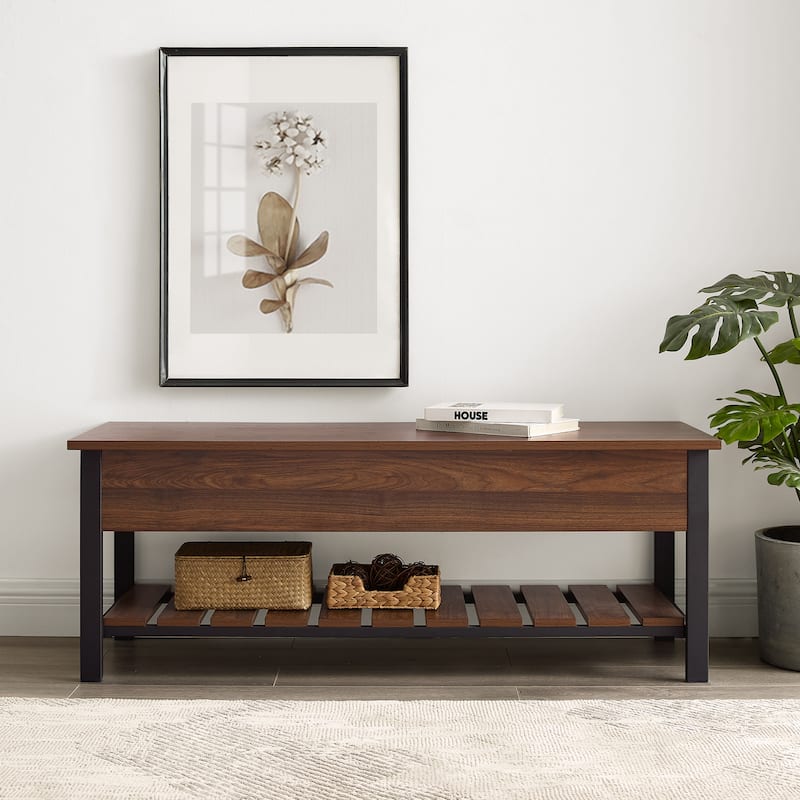 Middlebrook Designs Paradise Hill Lift-top Storage Bench - Dark Walnut