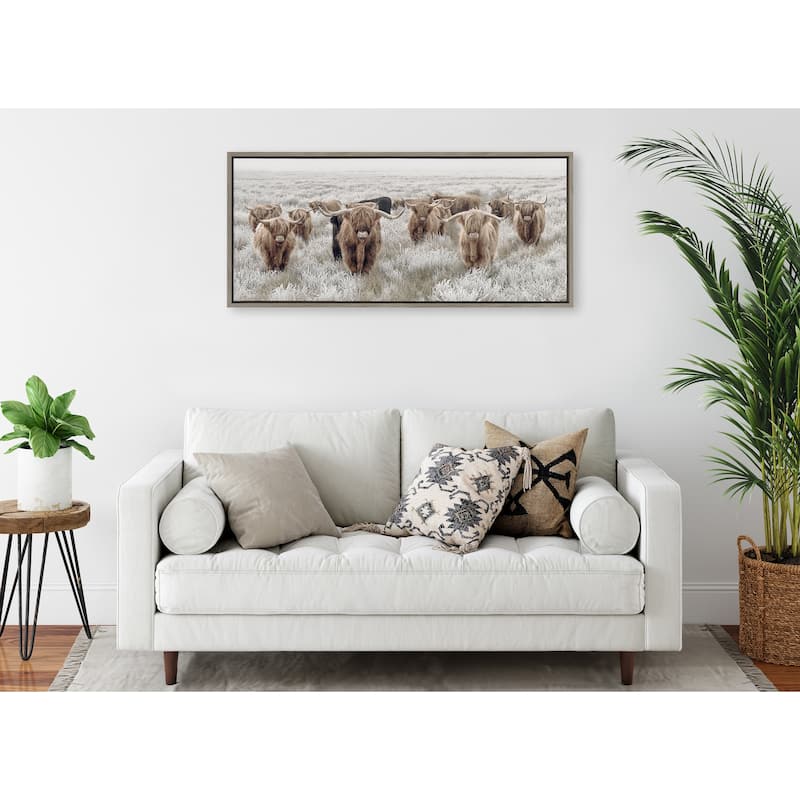 Kate and Laurel Sylvie Herd Cows Canvas by The Creative Bunch Studio