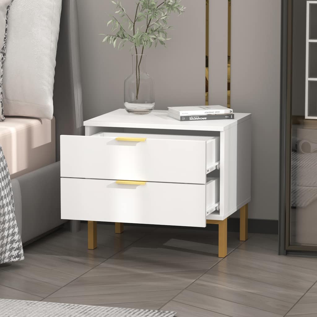 Nightstands End Table with Drawer White Bedside Table by Timechee