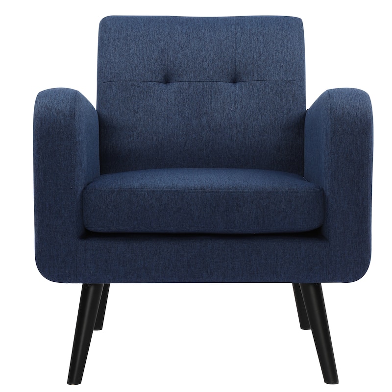 Mid Century Fabric Modern Accent Chair Armchair - Blue