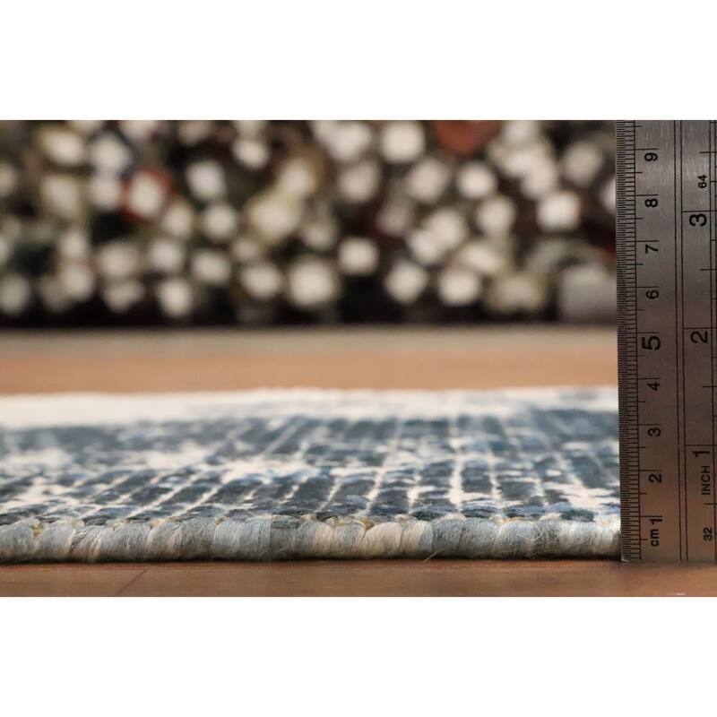 Hand Knotted Oriental Viscose Silk Carpet Modern Abstract Multi-Colored Abstract Area Rug - 4' 0'' X 2' 0''