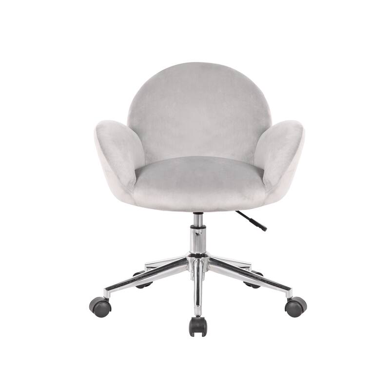Porthos Home Quon Velvet/ Chrome Swivel Office Chair