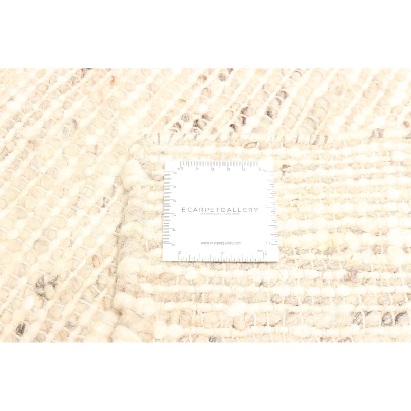 ECARPETGALLERY Braid weave Sienna Tan Wool Rug - 5'2 x 7'7