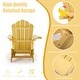 preview thumbnail 11 of 26, Folding Adirondack Chair with Cup Holder, for Patio Deck Garden