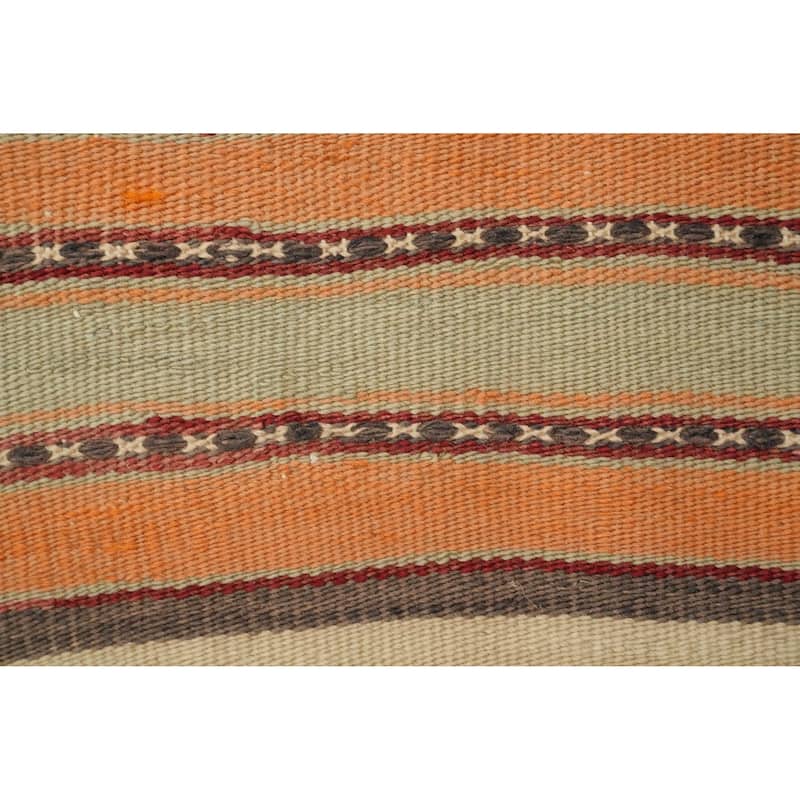 Hand Woven Oriental 100% Wool Carpet Southwestern Tribal Multi-Colored Kilim Area Rug - 6' 11'' X 3' 8''