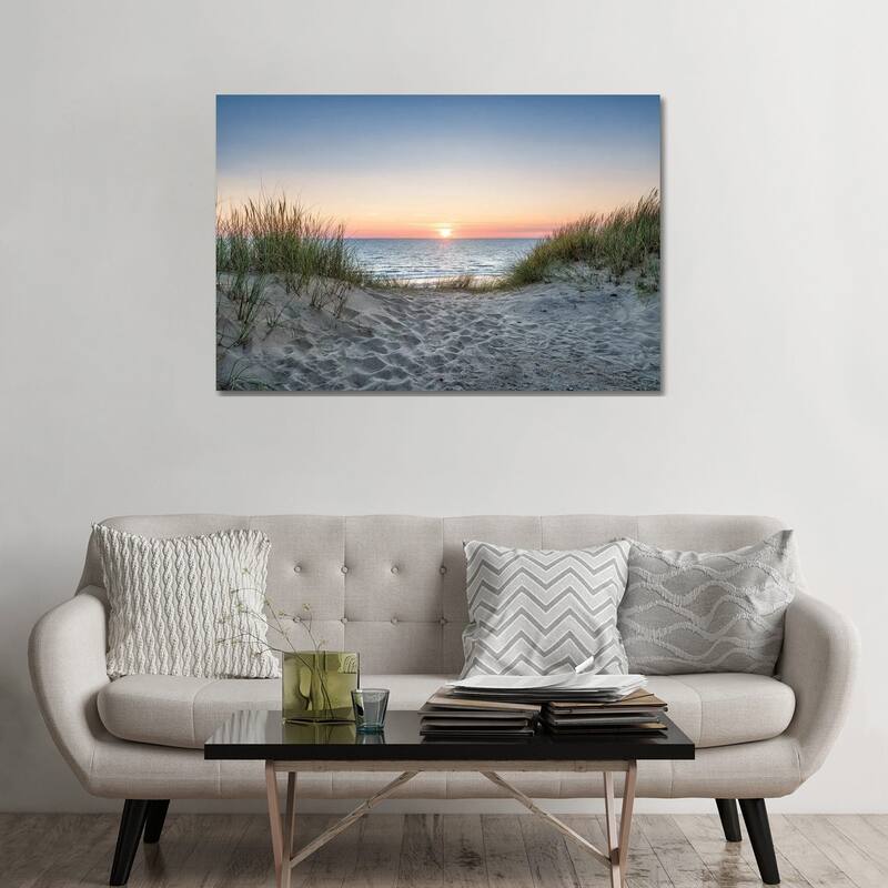 iCanvas "Dune beach at sunset" by Jan Becke Canvas Print - 32x48x1.5