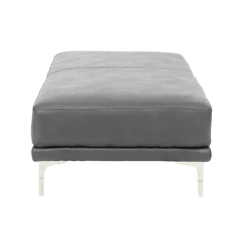 Poundex Large Faux Leather Ottoman