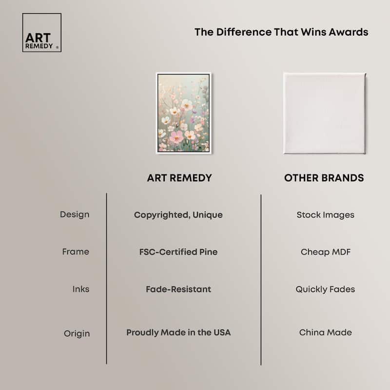Tiny Blooms I Canvas by Art Remedy