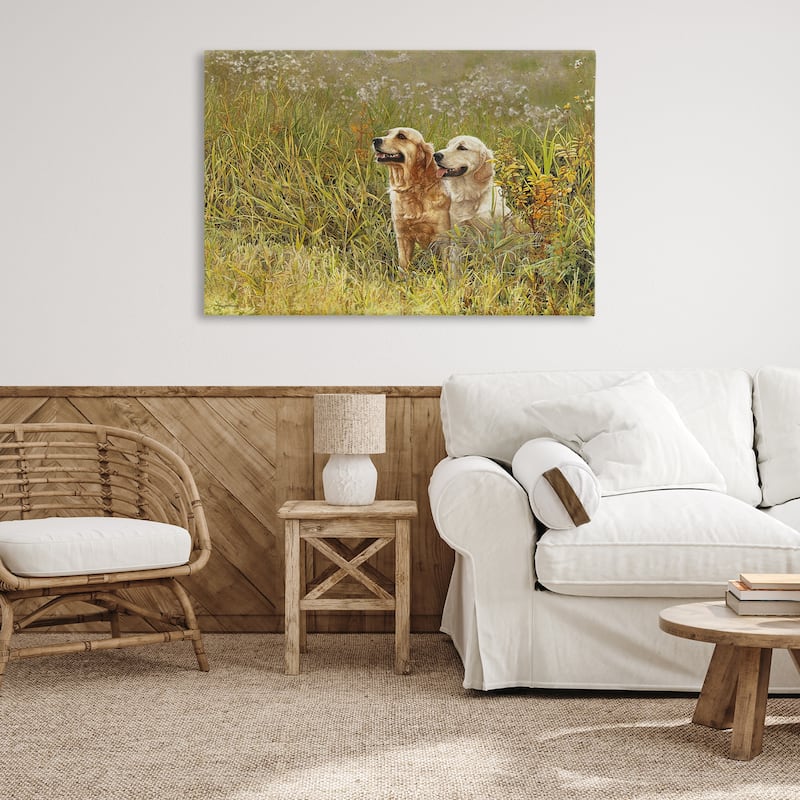 Stupell Happy Dogs Field Day Canvas Wall Art Design By Sueellen Ross