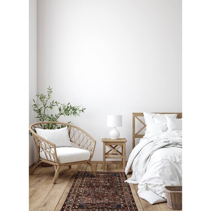 ECARPETGALLERY Hand-knotted Andelz Brown Wool Rug - 4'4 x 6'11