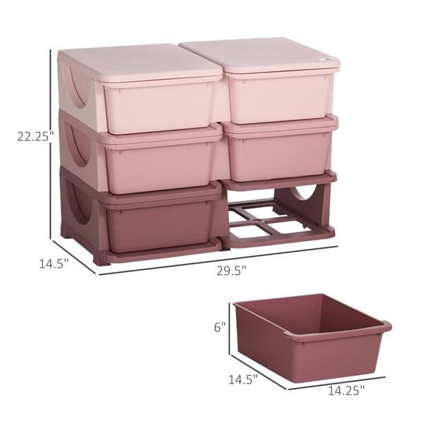 dimension image slide 5 of 6, Fully remove the bins Kids Storage Unit Dresser