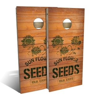 Sunflower Crate Outdoor Cornhole Board Set