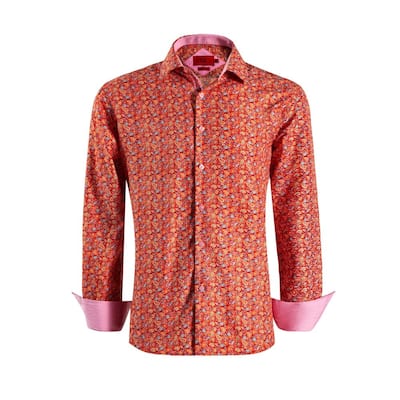 Elie Balleh Boys' Slim Fit Paisley Print Shirt