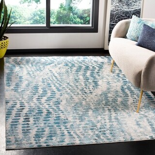 Shop Safavieh Aria Vintage Cream Teal Rug 2 X 8 On Sale