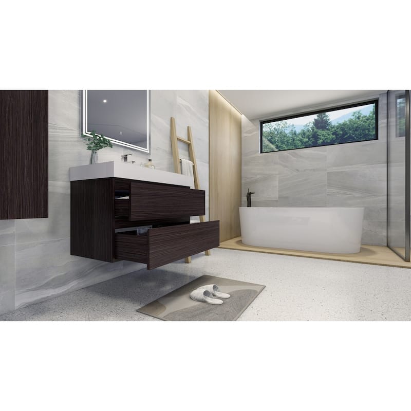 Baillie 36'' Wall-Mounted Vanity with Reinforced Acrylic Sink