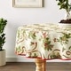 preview thumbnail 9 of 7, Violet Linen Holiday Seasonal Christmas Ribbons Tablecloth