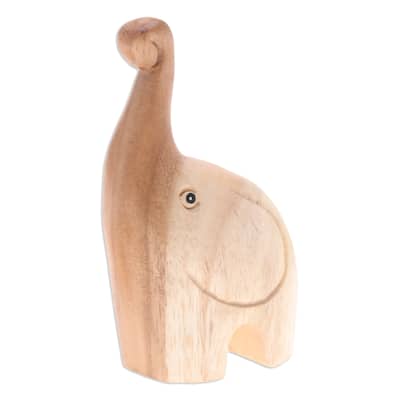 Novica Handmade Tiny Greeting Wood Figurine