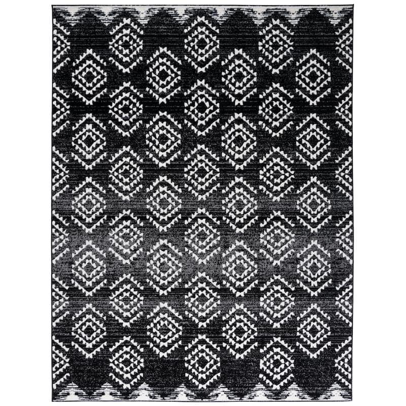 SAFAVIEH Skyler Lidie Moroccan Tribal Boho Rug - 9' x 12' - Black/Ivory