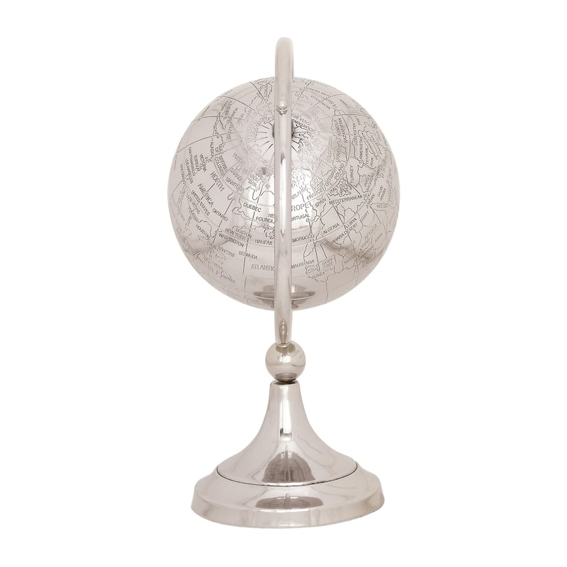 Silver Aluminum Metal Globe